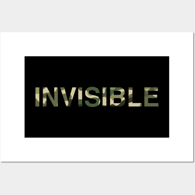 Invisible Text In Camouflage Wall Art by inotyler